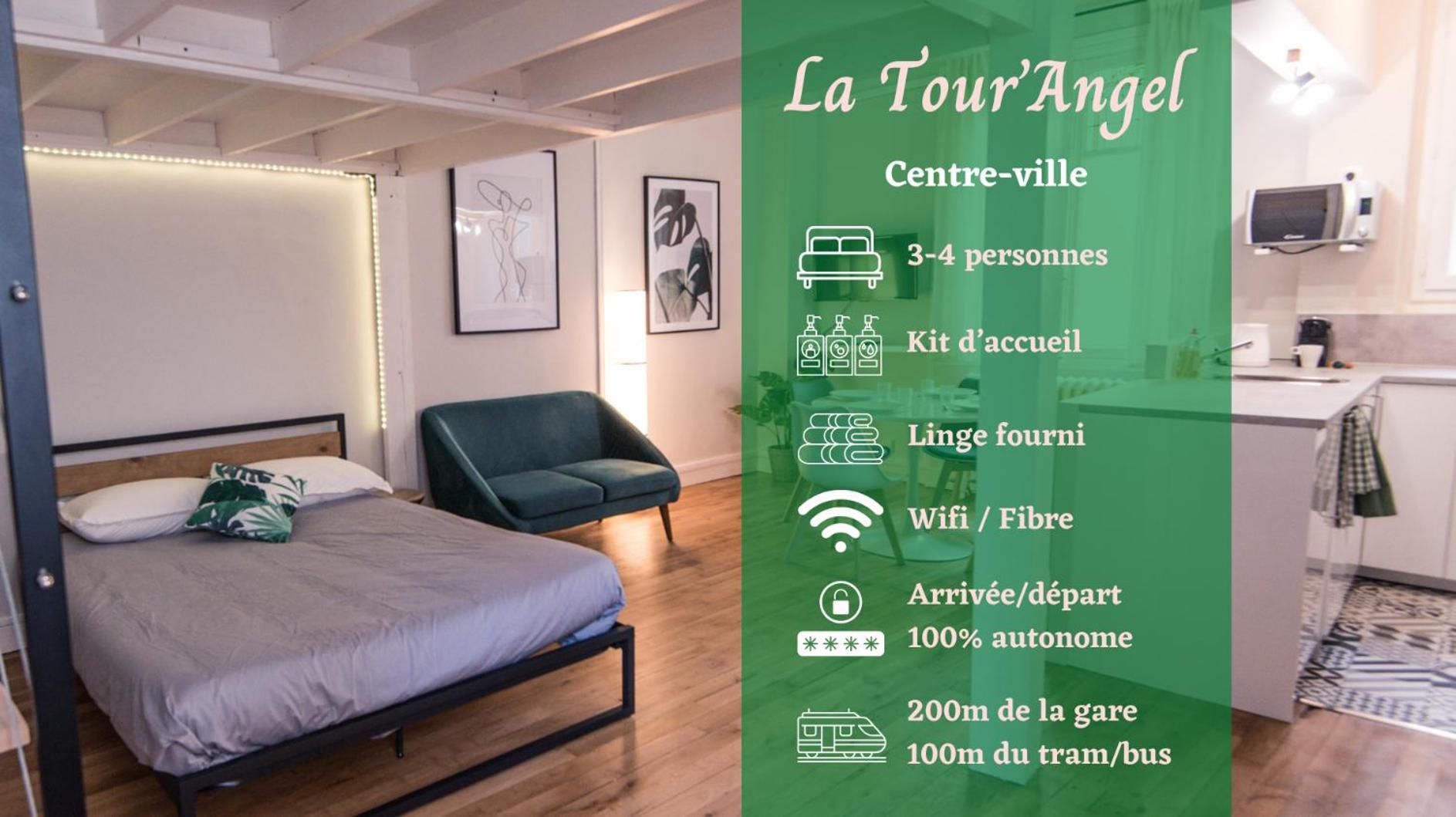 Hypercentre - Gare - La Tour'Angel Lägenhet Tours Exteriör bild
